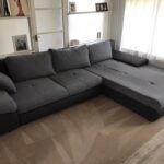 This is a photo of a grey L shape sofa that has been professionally steam cleaned, also the beige carpets have been steam cleaned too works carried out by Rickmansworth Carpet Cleaning